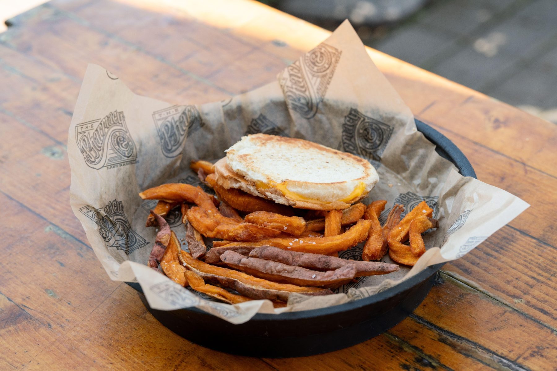 Grilled cheese with sweet potato fries